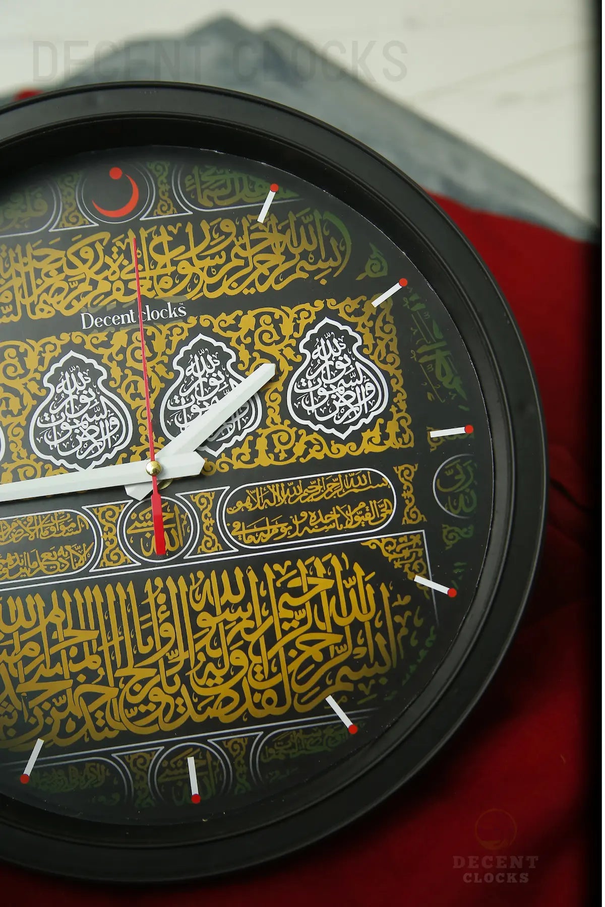  Islamic Kaaba Clock Right Side Angle – Silent Movement Wall Clock Detail