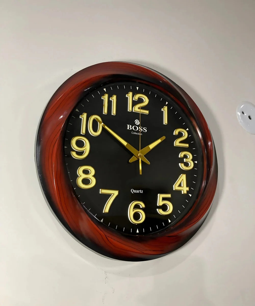 Glowing Black Wall Clock side profile
