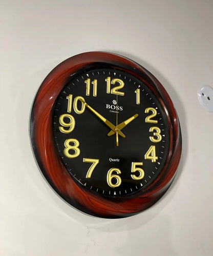 Glowing Black Wall Clock side profile